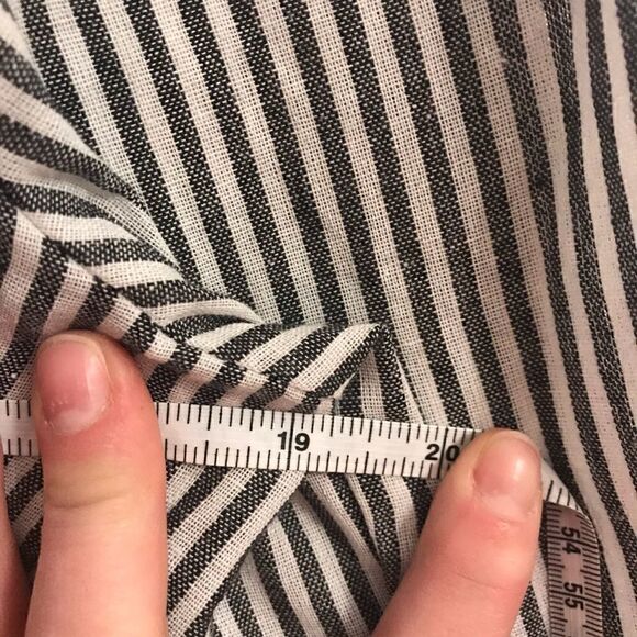 Kontrol contemporary black gray white striped top - Picture 6 of 8